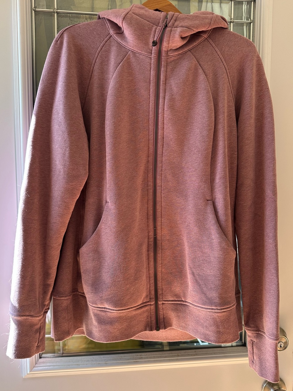 Heathered velvet Lululemon scuba full zip hoodie